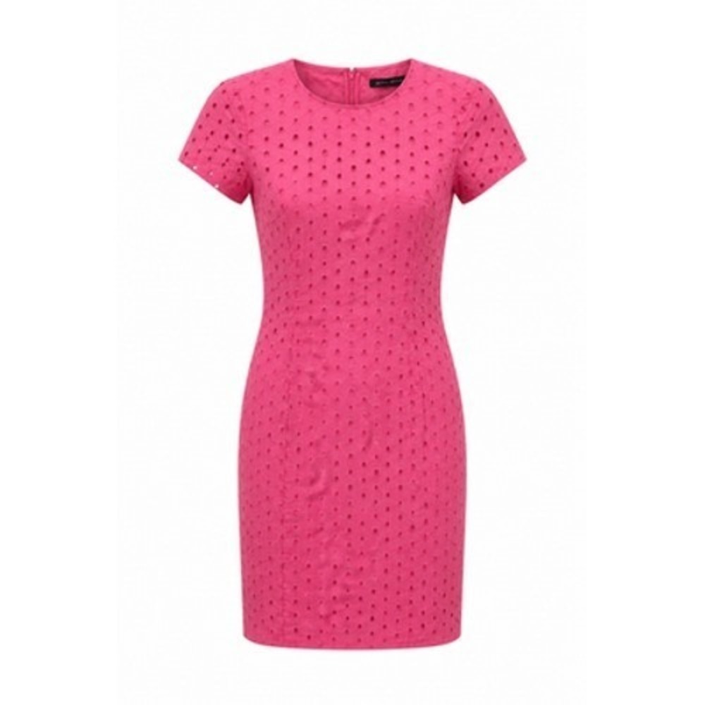 Brooks Brothers Dress Women 6 Pink Eyelet Lace Sheath Lined Romantic Cottagecore
